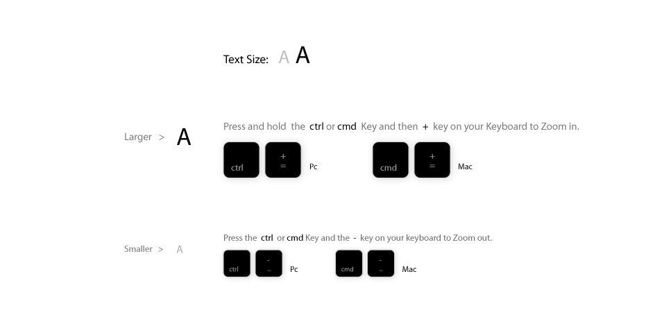 Change text size